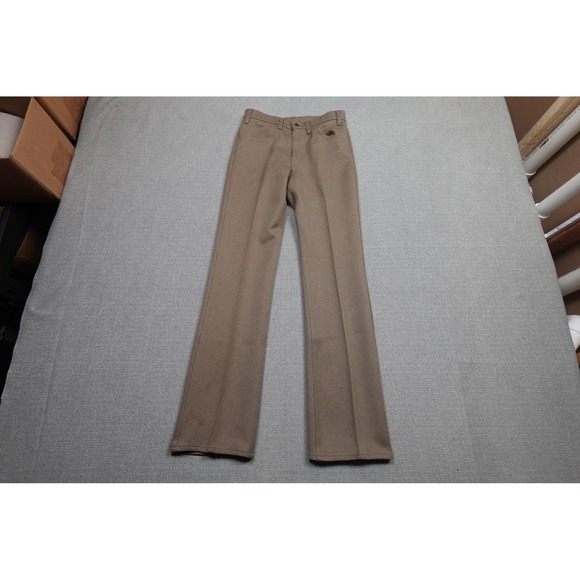 Vintage Levi's Sta Prest Pants Mens 30x34 Brown Bootcut Talon Zip Western Cowboy - Picture 3 of 12